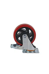 Колеса поворотные c боковым тормозом (полиуретан)