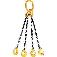 Строп цепной TOR 4СЦ г/п 2,4 т 3,0 м с укорачивающими и самозакрывающимися крюками звено NORY025