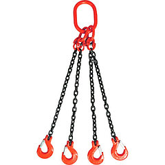 Стропы цепные четырехветвевые с самозакрывающимися крюками
