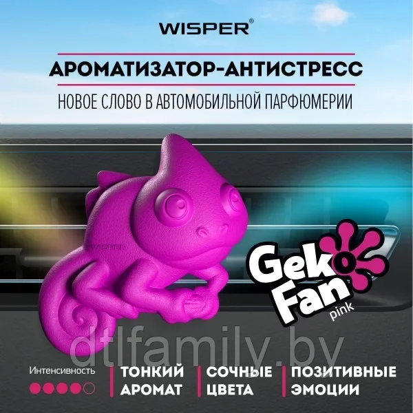 Ароматизатор - антистресс автомобильный GekoFan,Pink