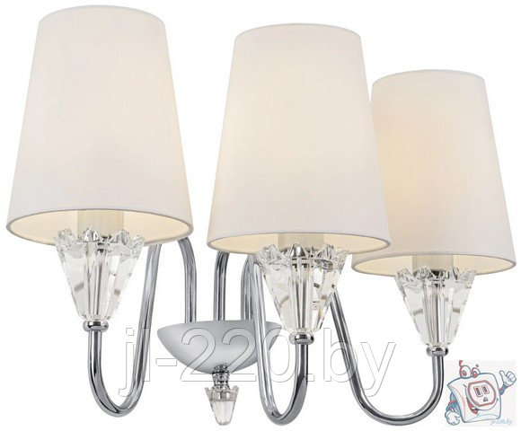 Светильник настенный (бра) Maytoni Modern Florero MOD078WL-03CH, IP20, хром, белый