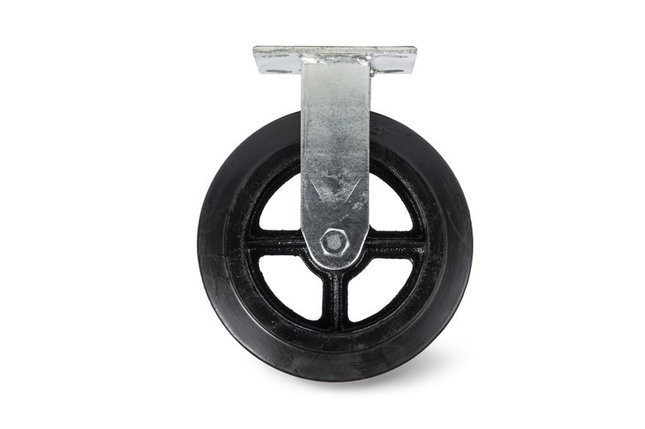 Колесо большегрузное неповоротное FCd 46 100 мм обрезиненное (F), фото 2