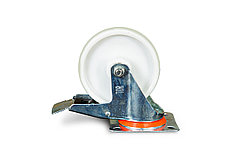 Колеса поворотные c боковым тормозом (полипропилен)