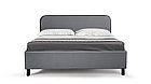 Кровать Альба 160х200 с подъемн. мех. микровелюр серый, фото 2