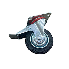 Колеса поворотные c боковым тормозом (резина)