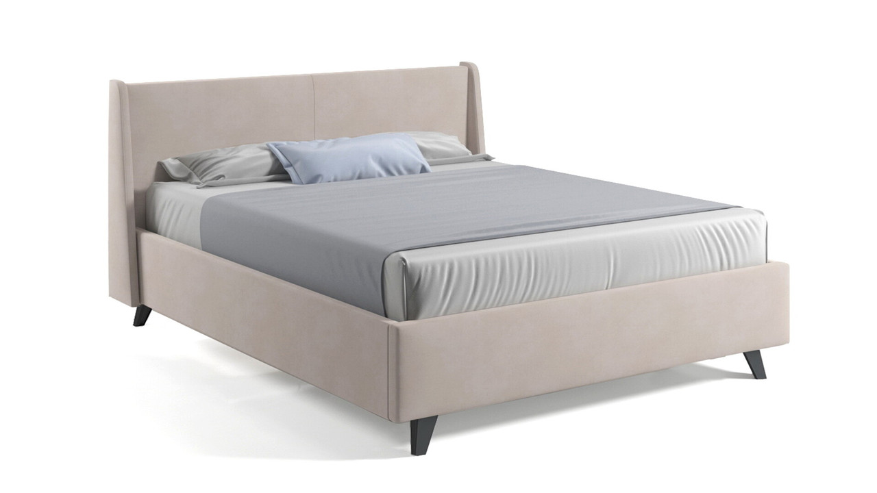 Кровать Лорен 140х200 с подъемн. мех. микровелюр бежевый