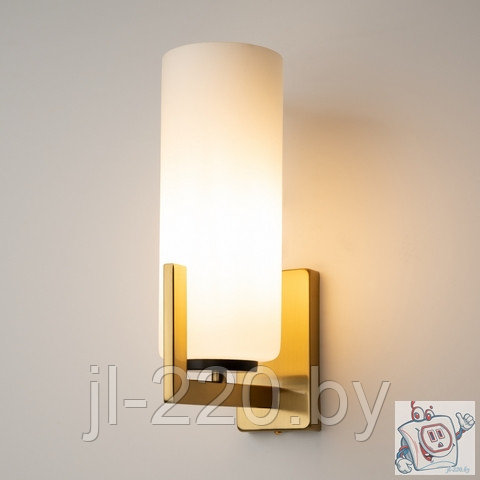 Светильник настенный (бра) Maytoni Modern Fortano MOD089WL-01BS, IP20, черный и латунь, белый