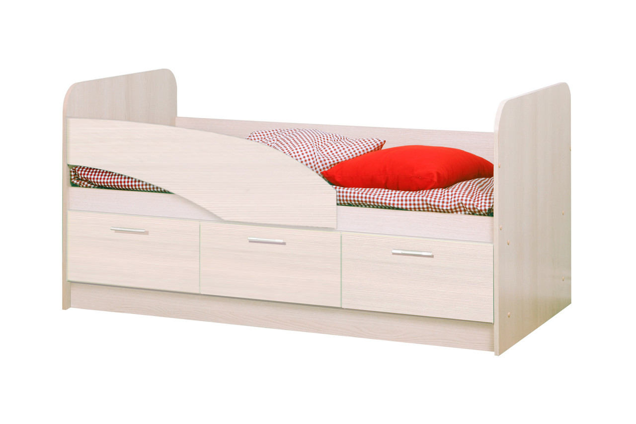 Кровать одинарная 80х180 06.223 ЛДСП (дуб линдберг)