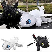 Мягкие игрушки Драконы Дневная и Ночная Фурия (Беззубик), 50 см