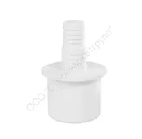 Заглушка 40 со штуцером белая Мультимирпласт