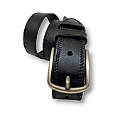 Кожаный ремень ВЕЛИКАН 4см Марун классика черный, фото 4