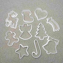 Набор пластиковых формочек для вырезания печенья и украшений.