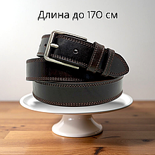 Кожаный ремень ВЕЛИКАН 4см Марун классика коричневый