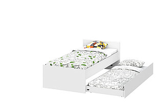 Кровать NN Мебель (МС Токио) 90х200 Белый текстурный, выкатная