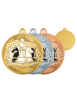 Медаль шахматы  ,  5 см , без ленты,Бронзовый