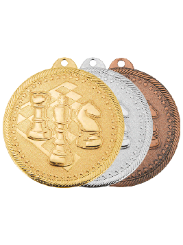Медаль шахматы  ,  5 см , без ленты,Бронзовый