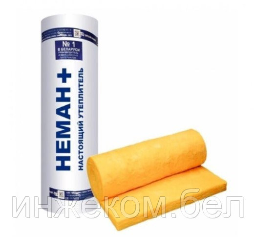 Утеплитель из стекловолокна НЕМАН М-11 лайт 2 мата:50х1200х6250мм (15м2/0,75куб.)