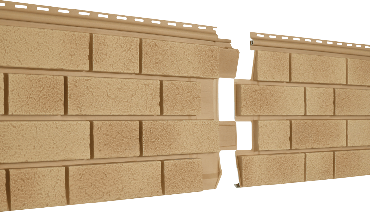 Фасадная панель Ю-пласт Стоун Хаус S-Lock Клинкер Балтик (светлая медь)