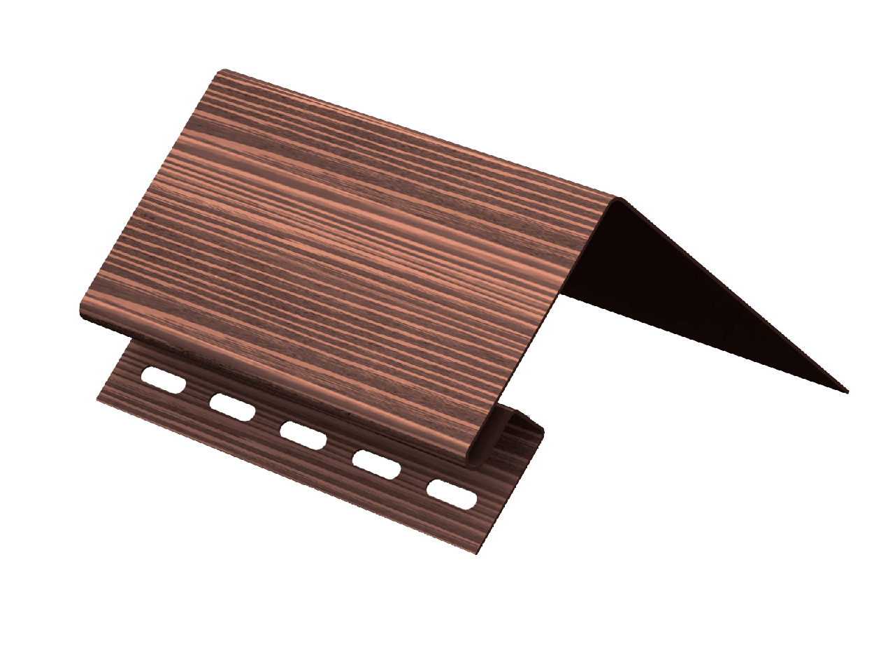 Комплектующие для сайдинга Ю-пласт Околооконная планка Timberblock Дуб (Мореный)