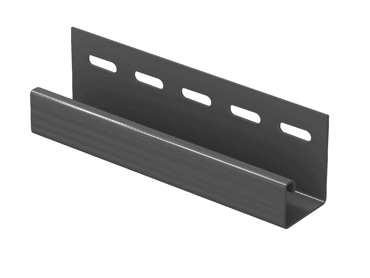 Комплектующие для сайдинга Ю-пласт J-планка Классика (Графитовая)