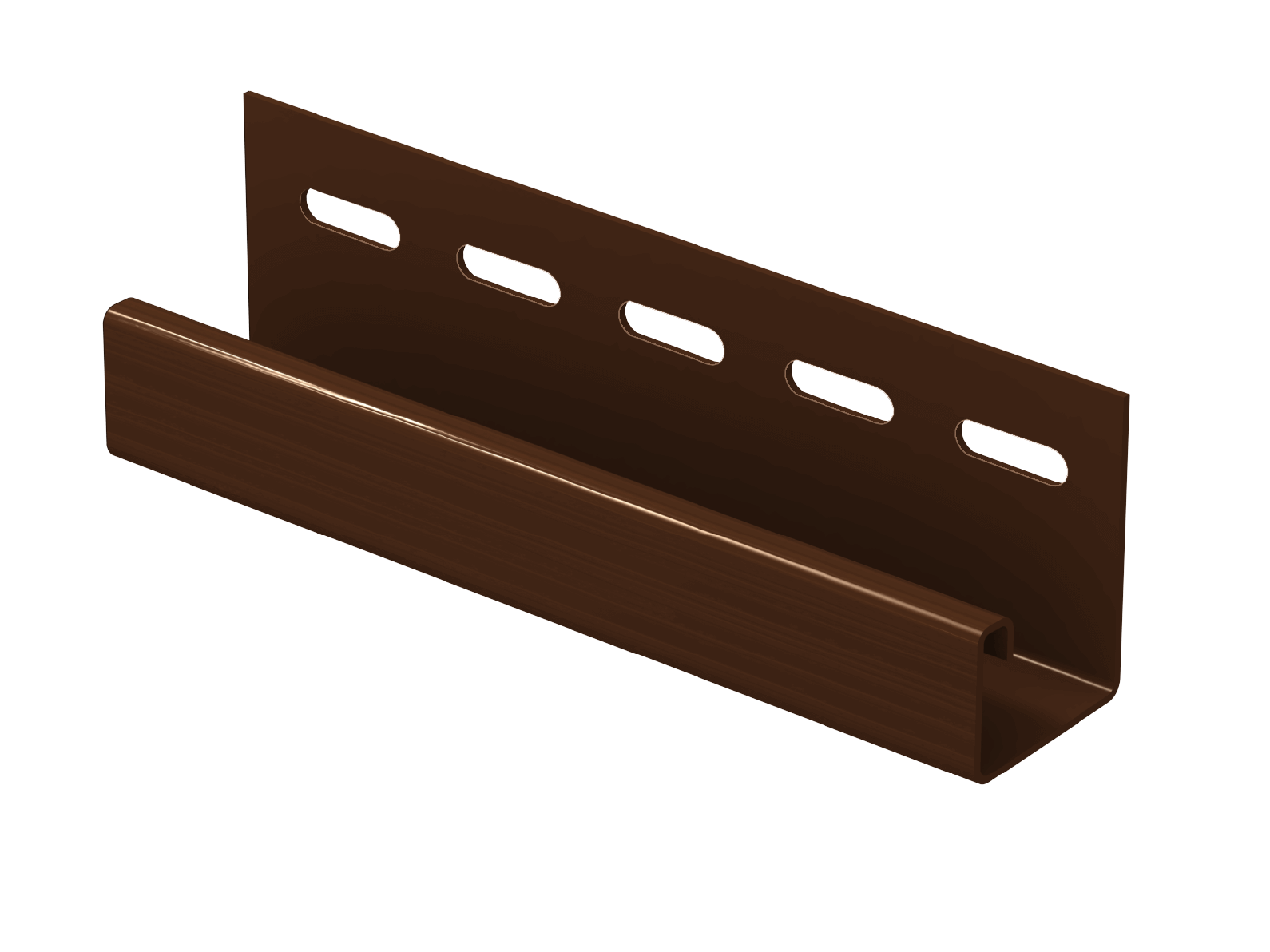 Комплектующие для сайдинга Ю-пласт J-планка Классика (Коричневая)