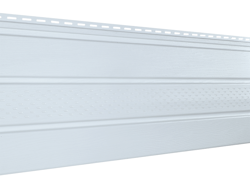 Фасадная панель Ю-пласт Софит пластиковый CLASSIC (Белый, с частичной перфорацией)