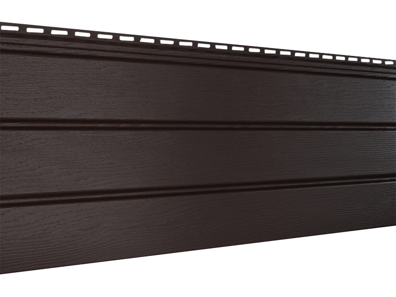 Фасадная панель Ю-пласт Софит пластиковый CLASSIC (Коричневый, без перфорации)