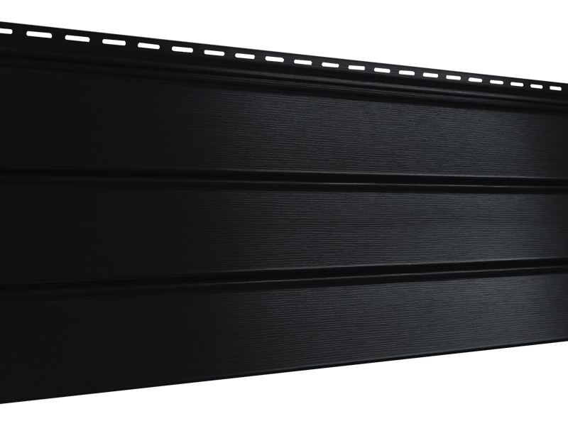 Сайдинг Ю-пласт Софит PRO (Черный, без перфорации)