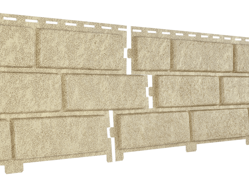 Фасадная панель Ю-пласт Стоун Хаус Кирпич (Песочный)