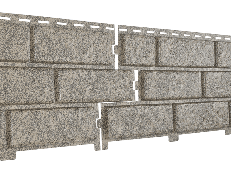 Фасадная панель Ю-пласт Стоун Хаус Кирпич (Бежевый)