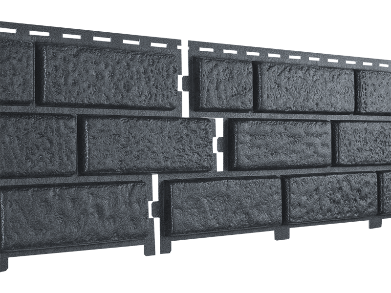 Фасадная панель Ю-пласт Стоун Хаус Кирпич (Графитовый)