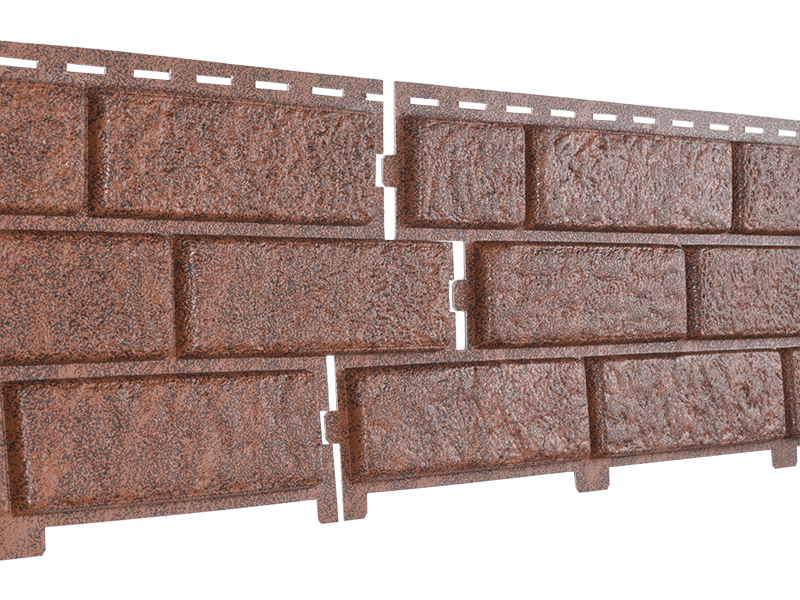 Фасадная панель Ю-пласт Стоун Хаус Кирпич (красный)