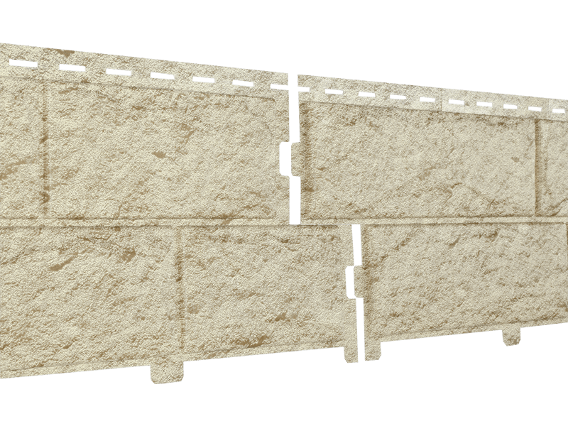 Фасадная панель Ю-пласт Стоун Хаус Камень (Золотистый)