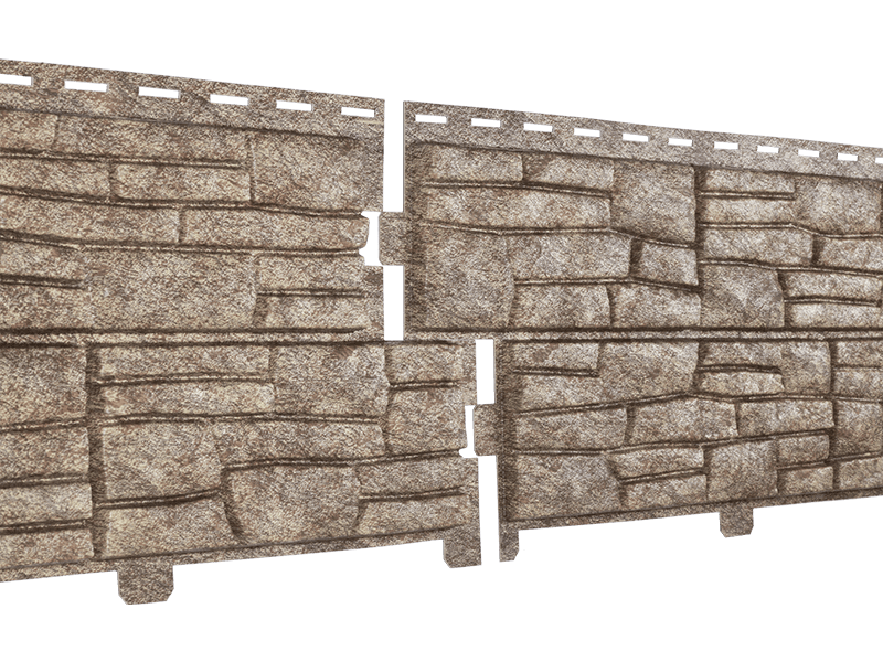 Сайдинг Ю-пласт Фасадная панель Стоун Хаус Сланец (Бурый)