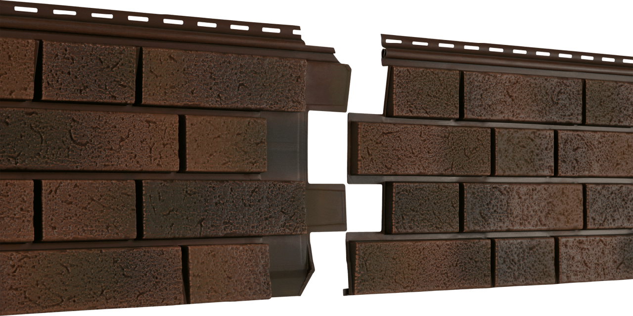 Фасадная панель Ю-пласт Стоун Хаус S-Lock Клинкер Нордик (глина)