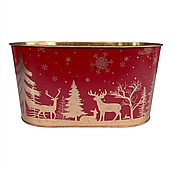 Декоративное кашпо "Время чудес" D22,5*13,7/H11,3 см., металл