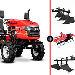 Минитрактор Rossel XT-184D в комплекте с навесным оборудованием