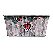 Декоративное кашпо "Новогодняя пора" D14,5*9,5/H6,5 см., металл