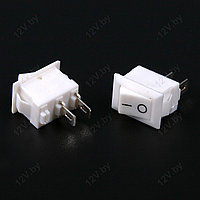 Переключатель клавишный 250V 3А (2с) ON-OFF белый Micro (RWB-101) [S]