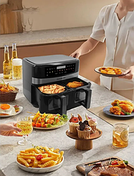 ГАРАНТИЯ ГОД!OULEMEI Аэрогриль электрический  KZB030 (6L+6L) 2600 ВТ, 12л, программ 16