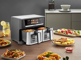 ГАРАНТИЯ ГОД!OULEMEI Аэрогриль электрический OLM-KZB032 (6L+6L)  2800 Вт, 12л, программ 10