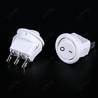 Клавишный переключатель KCD5-101-C6-W/3P, ON-OFF, 3 контакта, белый [S]