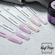 Гель Fluid Shine №01,02,03,04,05,07   15мл жидкий с шимером,  MUST HAVE