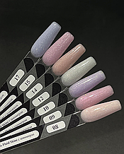 Гель Fluid Shine №08, 09,10,12,14,15,17  15мл жидкий с шимером,  MUST HAVE