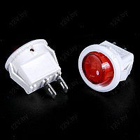 Клавишный переключатель SMRS-101-2 R/W белый корпус / ON-OFF, красный без подсветки [S]