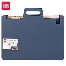 Лоток для бумаг DELI, синий, вертикальный, А4, 13 отделений, расширяемый, с отверстиями для переноски, пластик