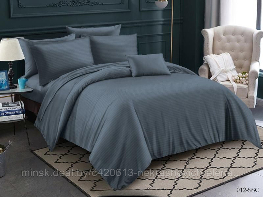 Постельное белье из страйп сатина Cleo 22/012-ssc двуспальное