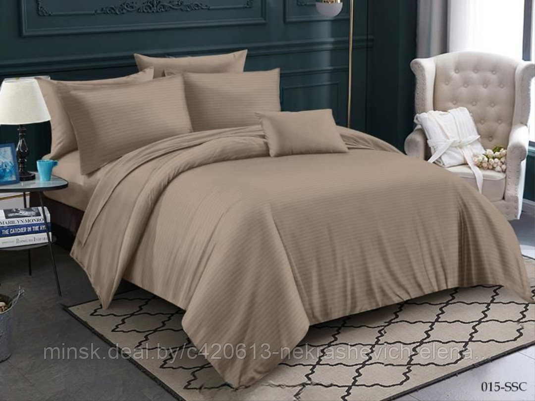 Постельное белье из страйп сатина Cleo 22/015-ssc двуспальное