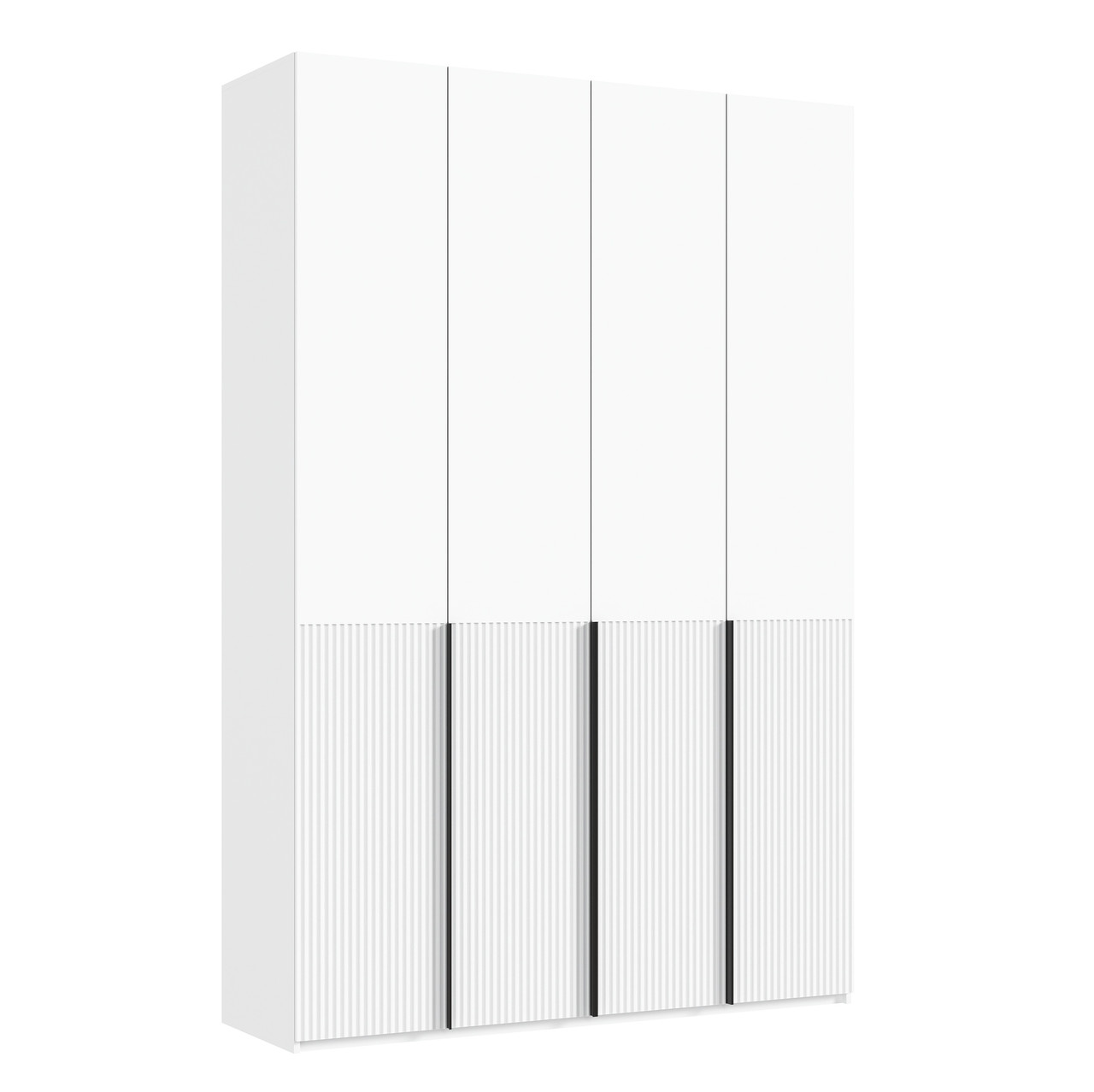 Шкаф распашной 4-х дверный "Марвэл" высота 240 с доп ящиками (белый/браш вайт) Миф