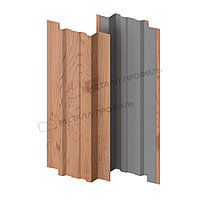 Металл Профиль Штакетник металлический МП TRAPEZE-T 16,5х118 (ECOSTEEL_T-12-Орех-0.45)